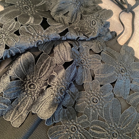 Michael Kors Black Floral Off Shoulder Top - Picture 8 of 8